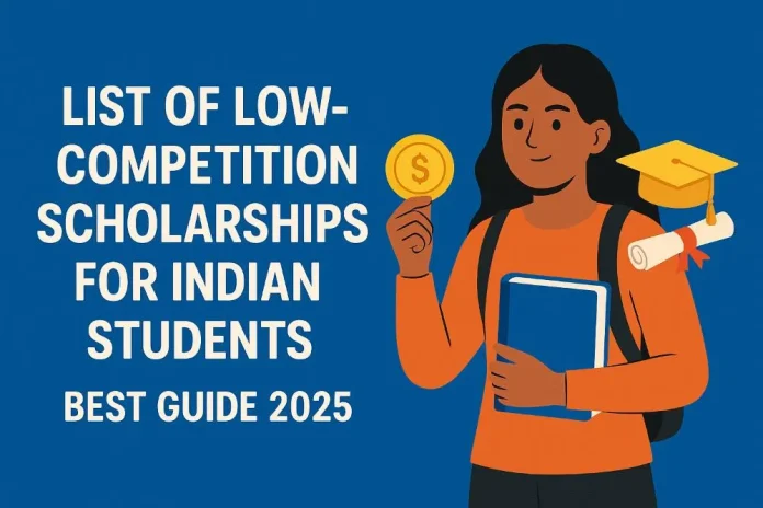 List of Low-Competition Scholarships for Indian Students: Best Guide 2025