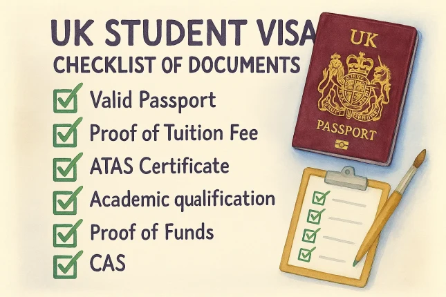 uk student visa checklist